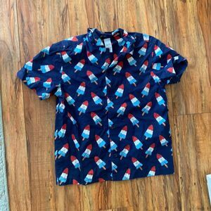 Harper Canyon Navy Ice Pop Print Shirt Kids sz7